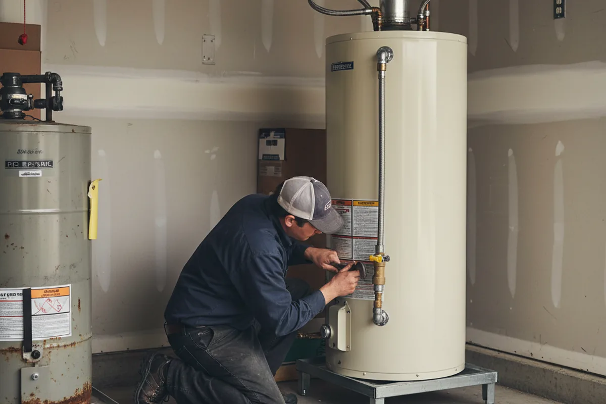 Water heater and shutoff valve replacement in Jenkintown